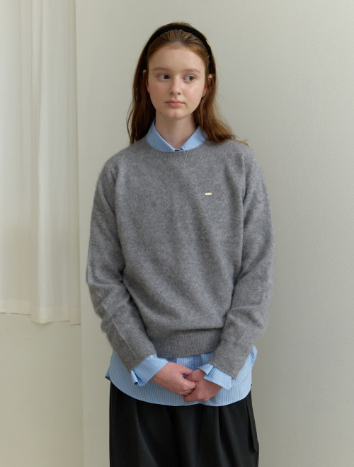 Fluffy cashmere wool knit - (4 colors)