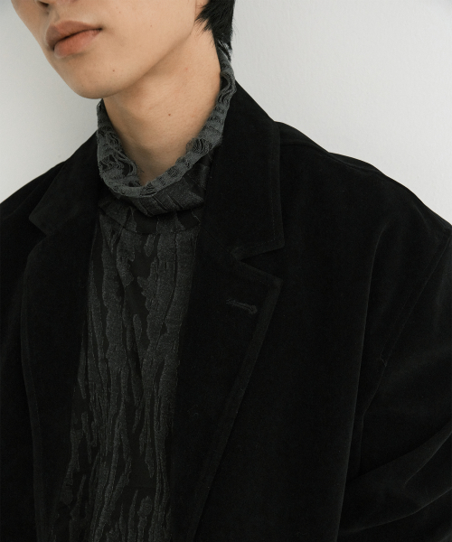 Suede crop куртка (black)