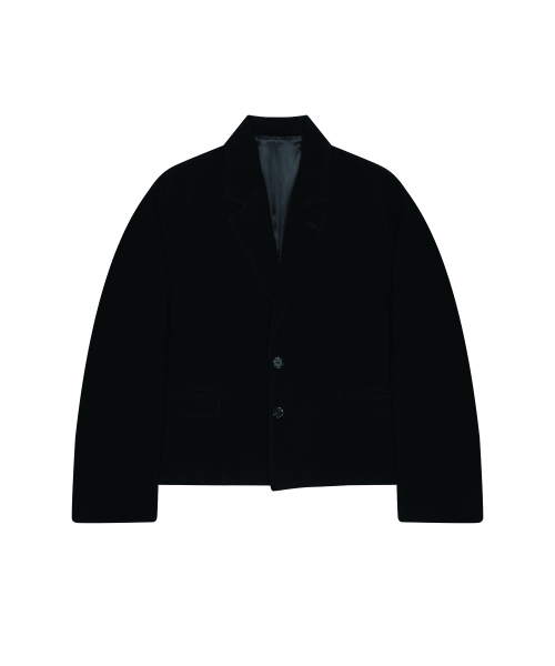 Suede crop куртка (black)