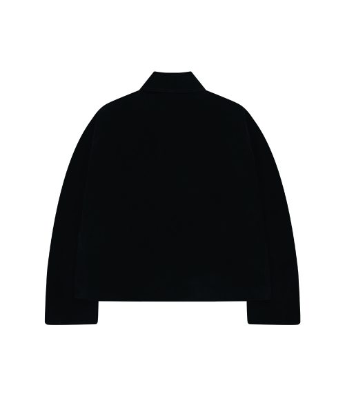 Suede crop куртка (black)