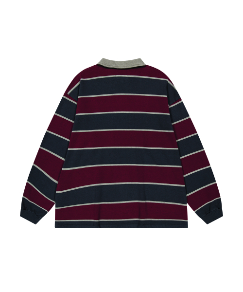 Vtg stripe polo shirt (vtg beige)