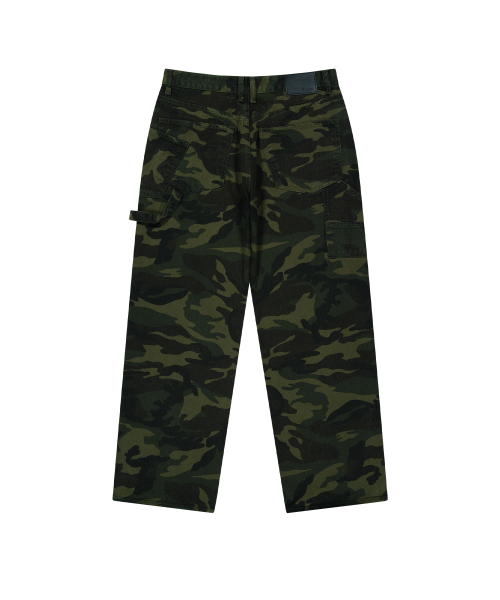Washed duck double pants (camouflage)