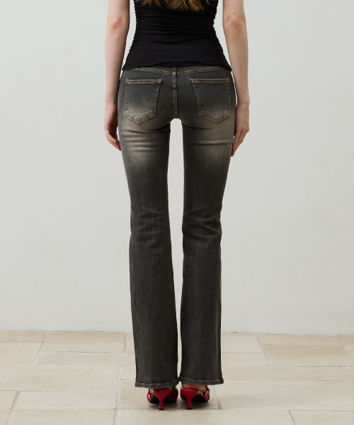CIEL BOOTCUT DENIM PANTS / BLACK
