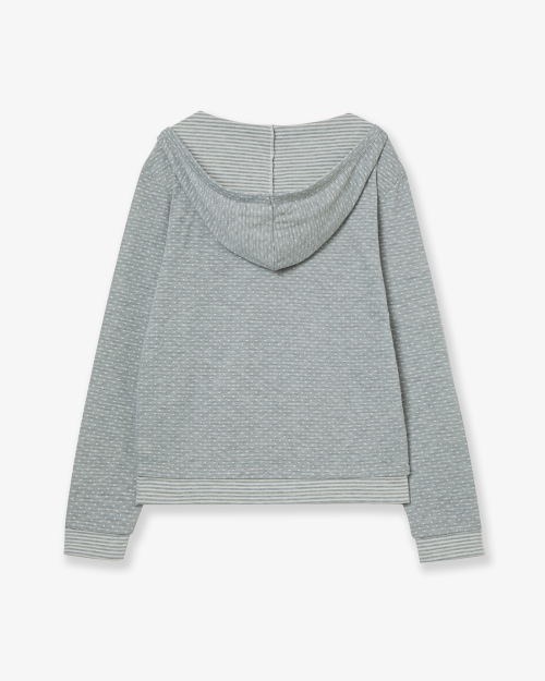 Футболка Henley neck с капюшоном [LIGHT GREY]