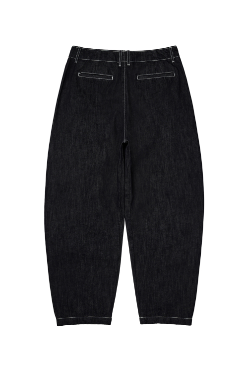 DEINET CURVED DENIM PANTS IN INDIGO