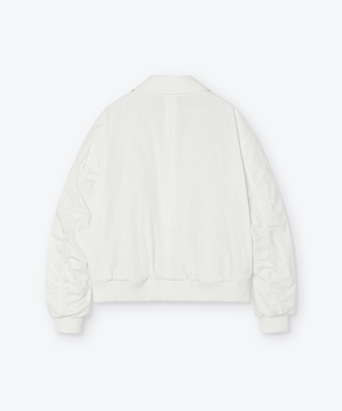 WASHED COTTON PANELLED JACKET (OFF WHITE)