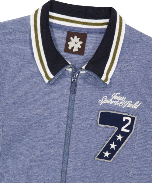 W Patch Track Jacket Heather Navy