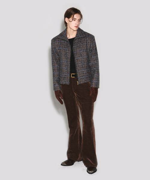 Vesper tape detail boots cut pants brown