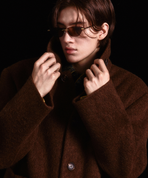 Monterra handmade wool balmacaan coat brown thumbnail 6