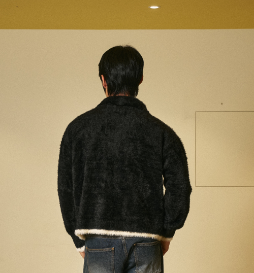 Mohair Washable Kara knit BLACK