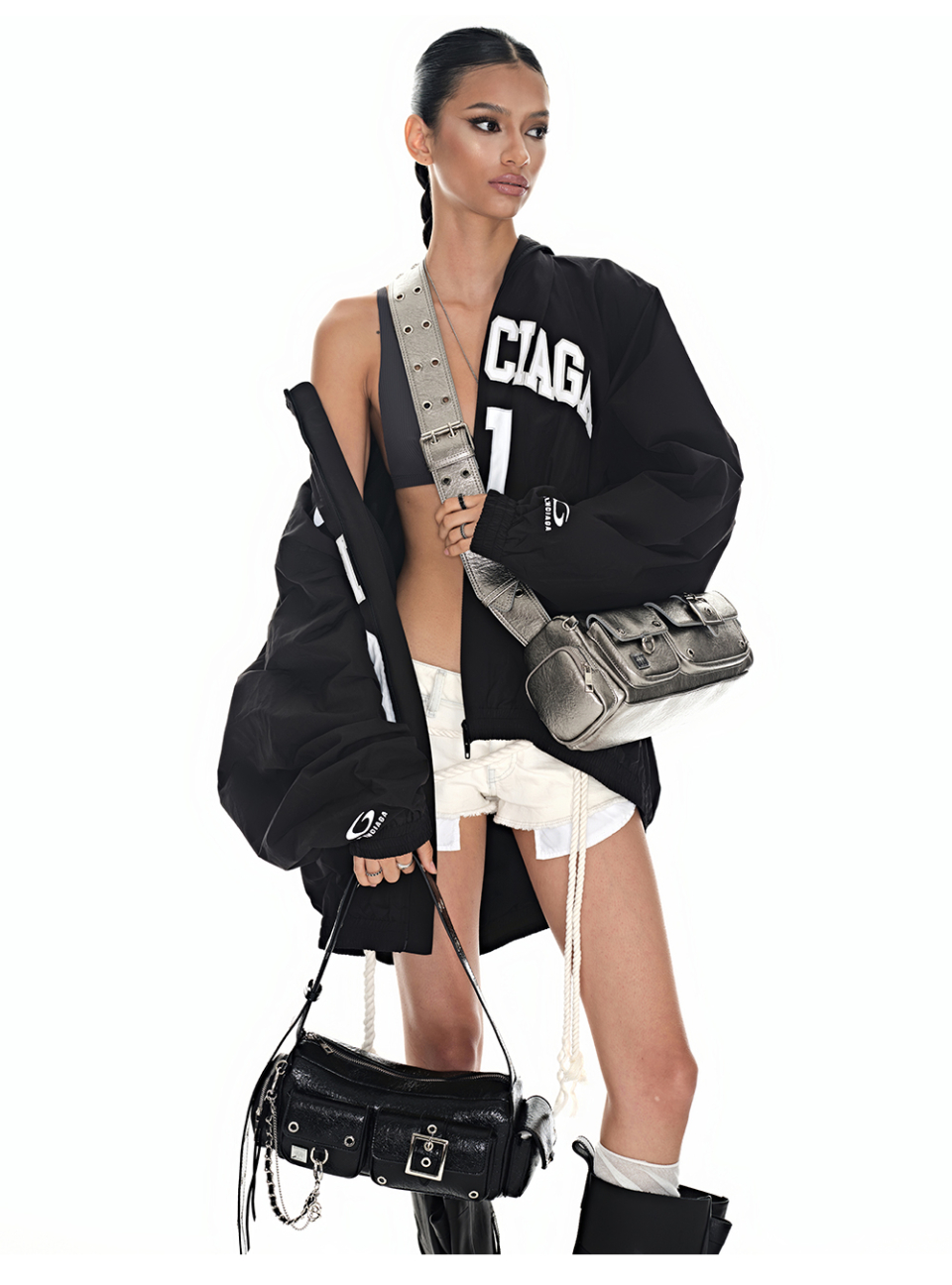 MUSINSA公式 | BLACK PURPLE Mini Fortress Bag-Black