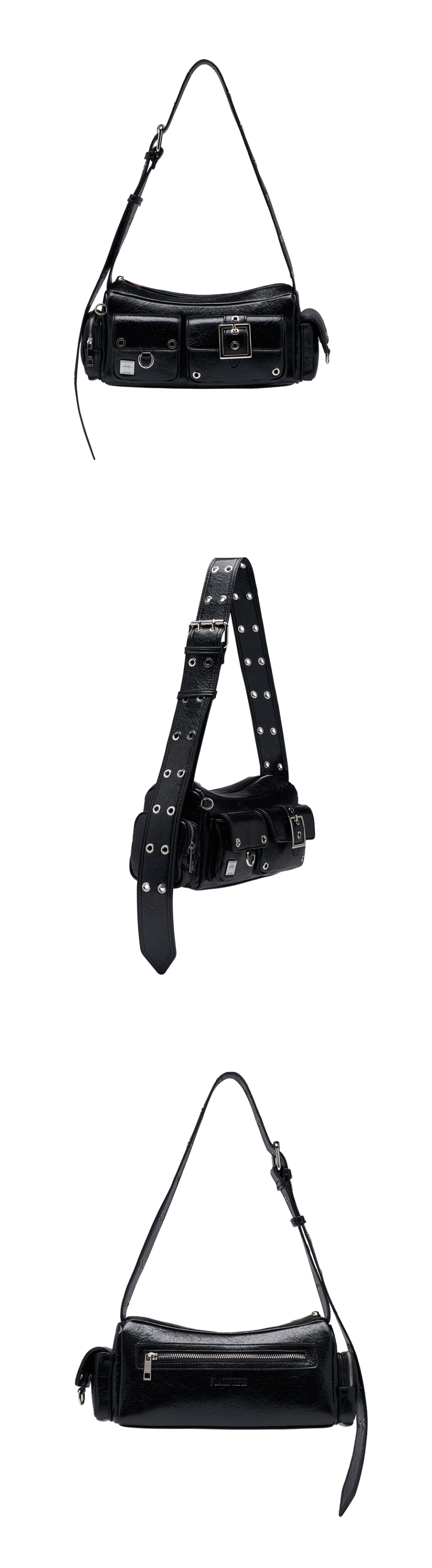 MUSINSA | BLACK PURPLE Mini Fortress Bag-Black MUSINSA | BLACK PURPLE Mini Fortress Bag-Black