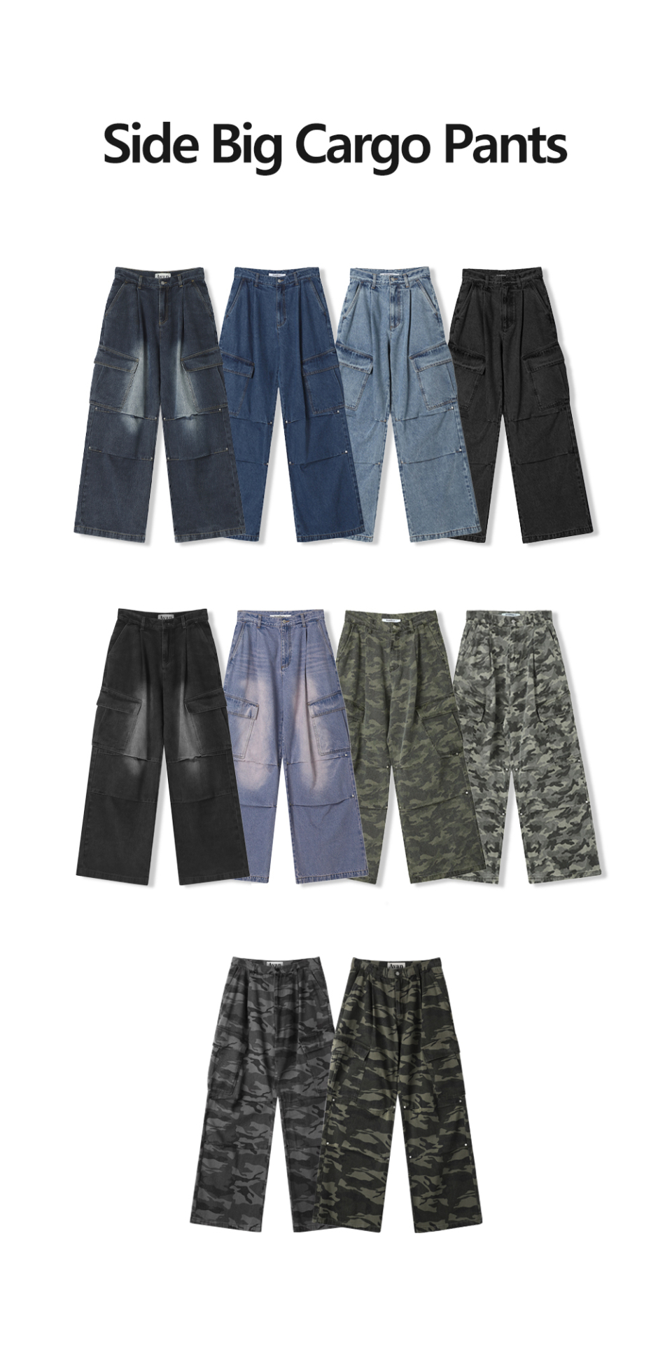 パンツ AVANDRESS Side Big Cargo Pants CAMO S MUSINSA | AVANDRESS Side Big Cargo Pants DEEP CAMO