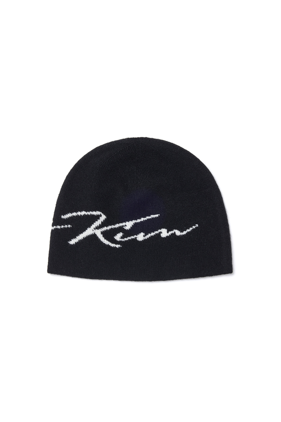 MUSINSA公式 | MATIN KIM MATIN LOGO SCRIPT BEANIE IN BLACK
