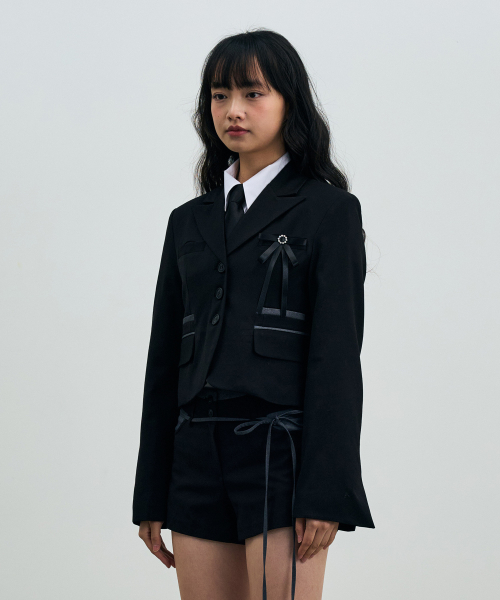 ASTRAL CROP JACKET / BLACK