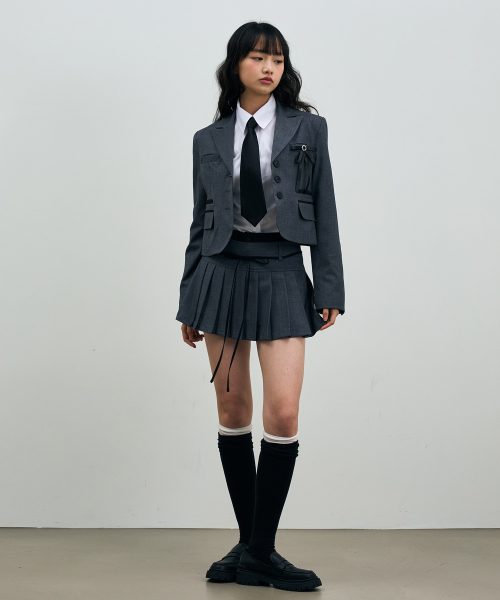 ASTRAL CROP JACKET / CHARCOAL