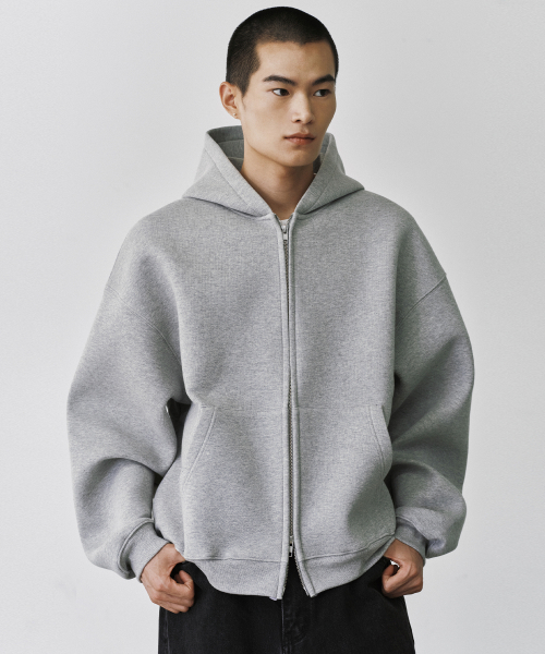 CLOUD HOODIE ZIP-UP [MELANGE GRAY]