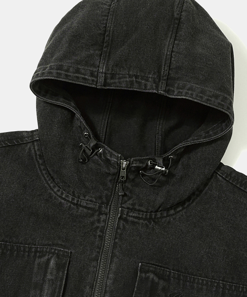 NY STREET TAIL DENIM ANORAK JACKET_GRAY JEAN