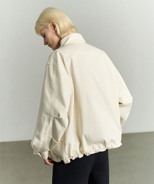 DRAWSTRING HEM ZIP-UP JUMPER