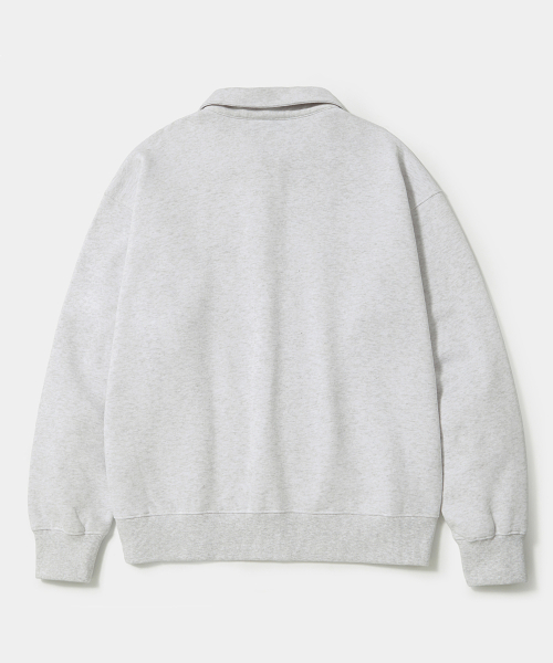 CU ARCH FLEECE H/ZIP SWEATSHIRTS_LIGHT MELANGE