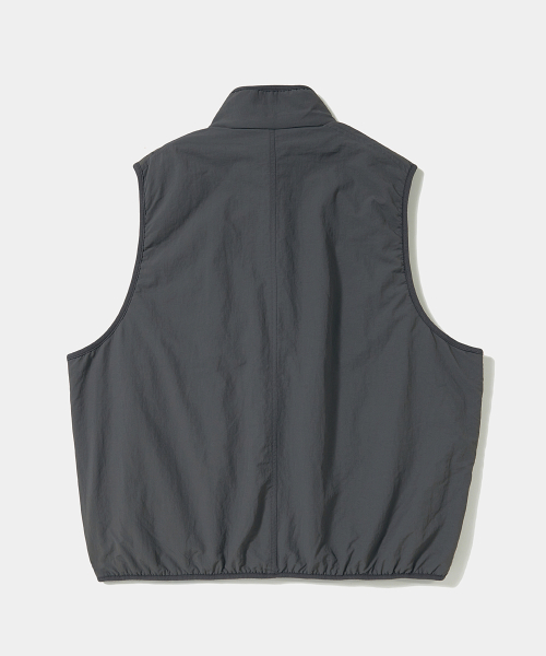 TRAJAN LABEL REVERSIBLE NYLON/PP VEST_CHARCOAL