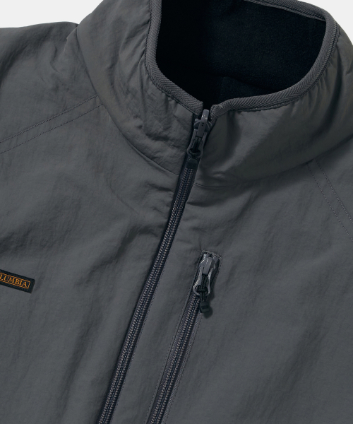 TRAJAN LABEL REVERSIBLE NYLON/PP VEST_CHARCOAL