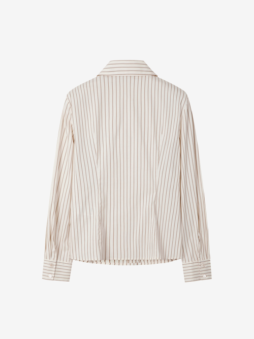 LOGO STRIPE SHIRTS_BEIGE