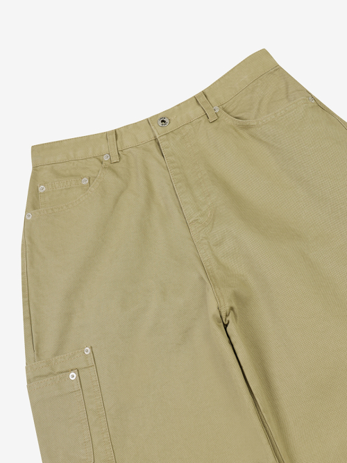 WIDE FIT COTTON PANTS FOR MEN_BEIGE
