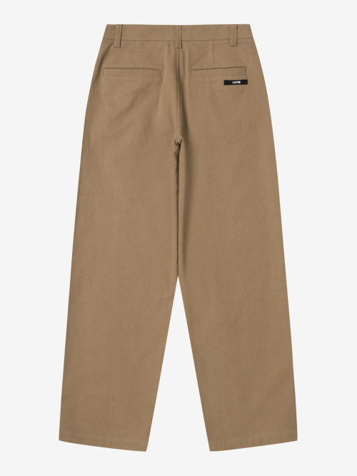 BASIC COTTON PANTS FOR MEN_BROWN