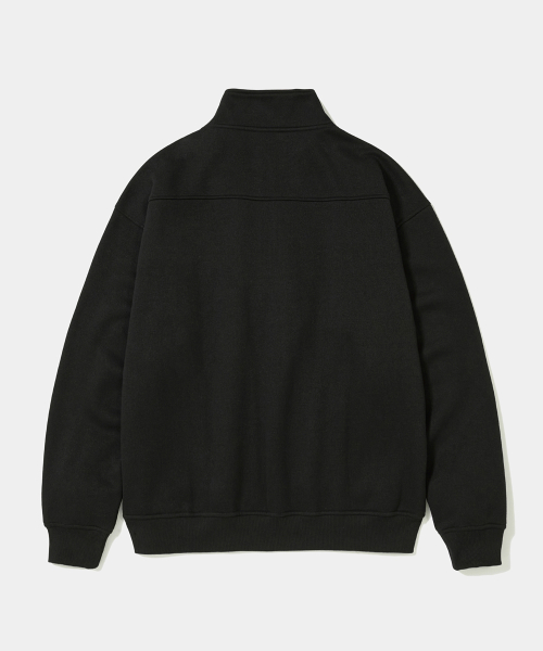 NY STREET TAIL FLEECE H/ZIP SWEATSHIRTS_BLACK