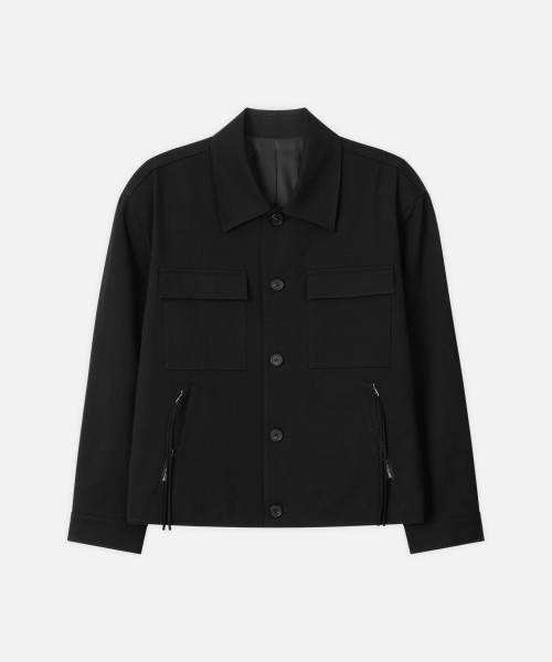 шерстяной куртка [BLACK]