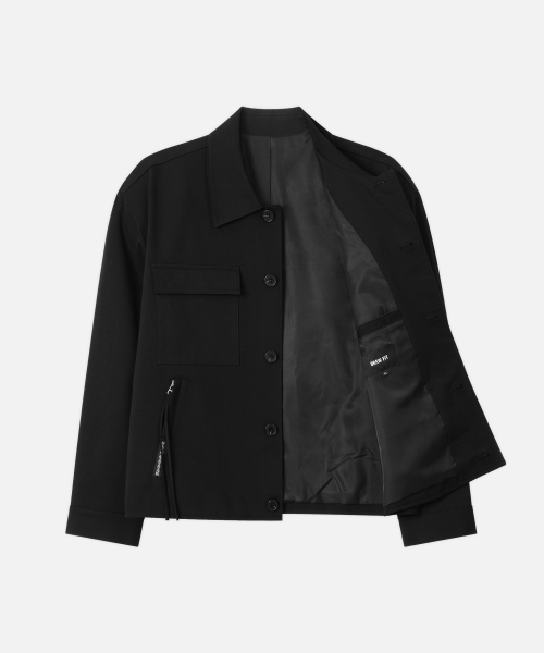 Dove Wool Hyde Blouson Jacket [BLACK] thumbnail 5