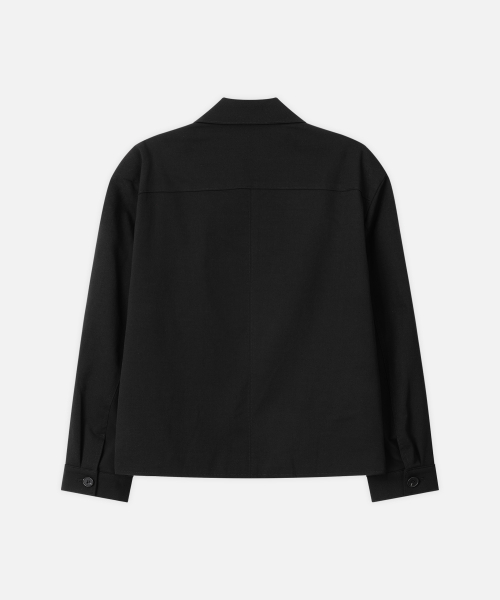 Dove Wool Hyde Blouson Jacket [BLACK] thumbnail 6