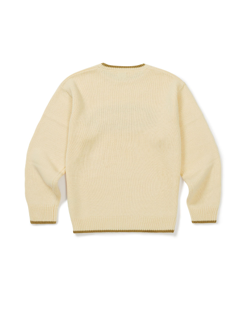 [Mmlg] MIX PULLOVER KNIT (IVORY)