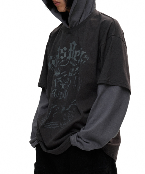 Hells Bells Layered Hoodie Sleeves