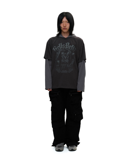 Hells Bells Layered Hoodie Sleeves
