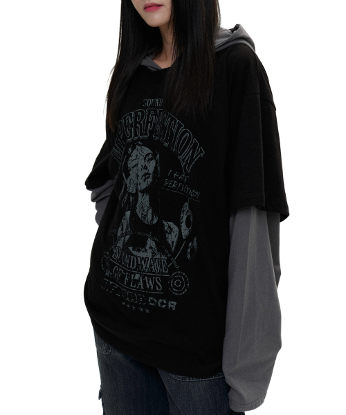 Imperfection Layered Hoodie Sleeves (2color)