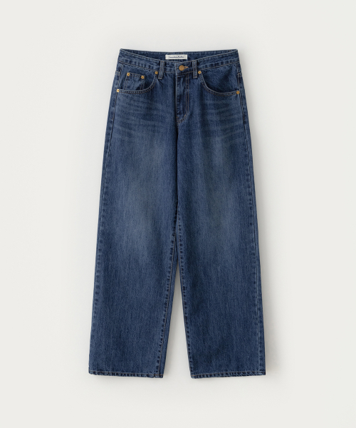 Ant Wide Denim Pants - Deep Blue