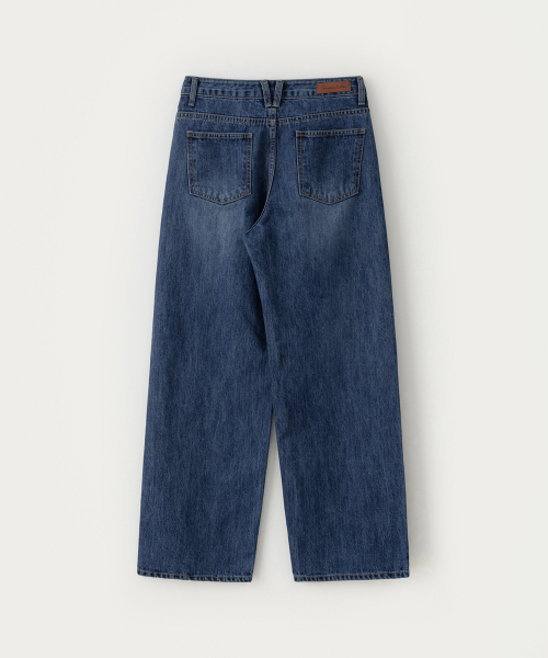 Ant Wide Denim Pants - Deep Blue