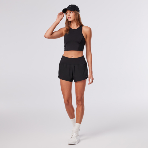 Длинный спортивный бра Active - Ebony для йоги и пилатеса