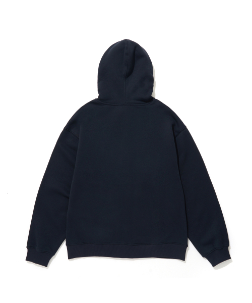 SCRIPT CHAIN EMB HOOD ZIP-UP_D.NAVY
