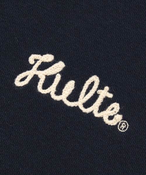 SCRIPT CHAIN EMB HOOD ZIP-UP_D.NAVY