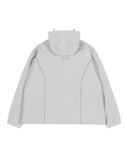 Ветровка с капюшоном в клетку (Grey) K25ZA161