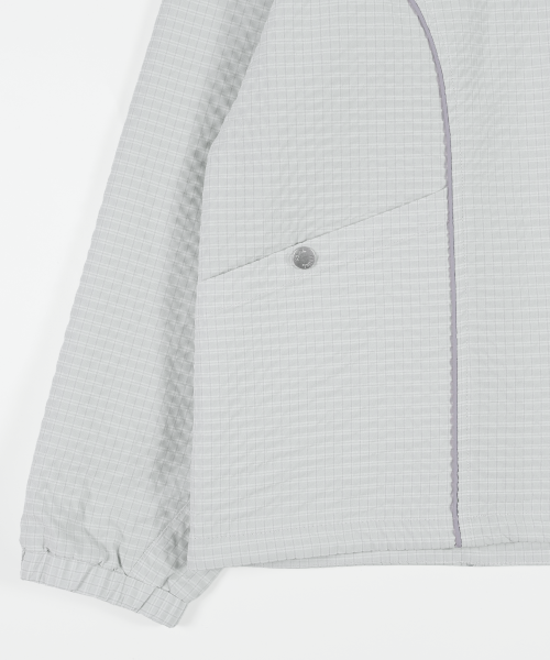 Ветровка с капюшоном в клетку (Grey) K25ZA161
