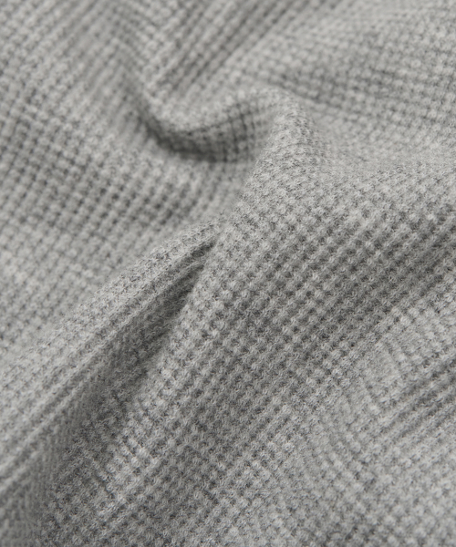 Женское худи с высоким горлом вафельной вязки (GREY)