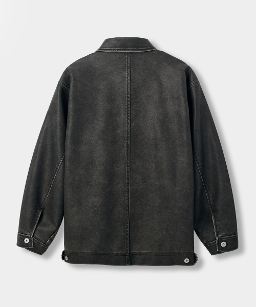 Куртка French Work_PU Washed Black