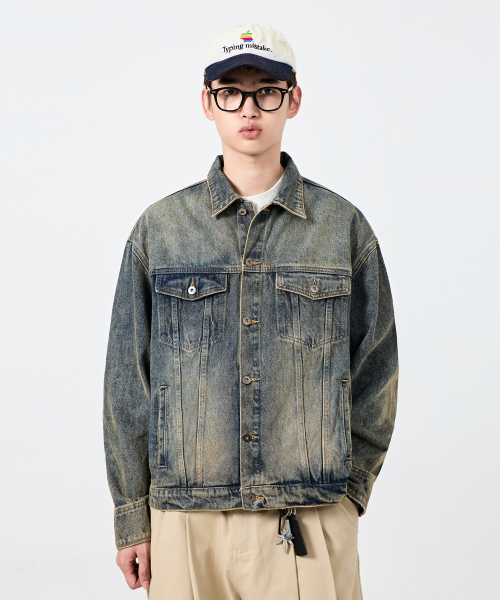 Куртка тракер ASI OG Essential Denim Indigo Yellow
