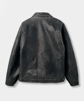 DIMITRI BLACK ディミトリブラック FAUX LEATHER デトロイト ワークジャケット ブラック 画像 2