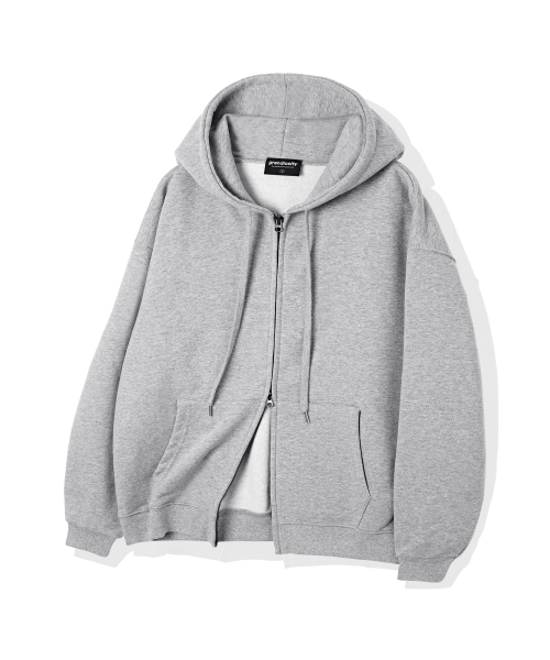Двухсторонний большой оверфит свитшот-зипап (Grey)