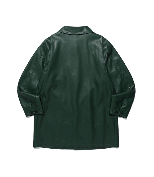 PU LEATHER WORK CAR COAT_GREEN(NG2FFUB840A)